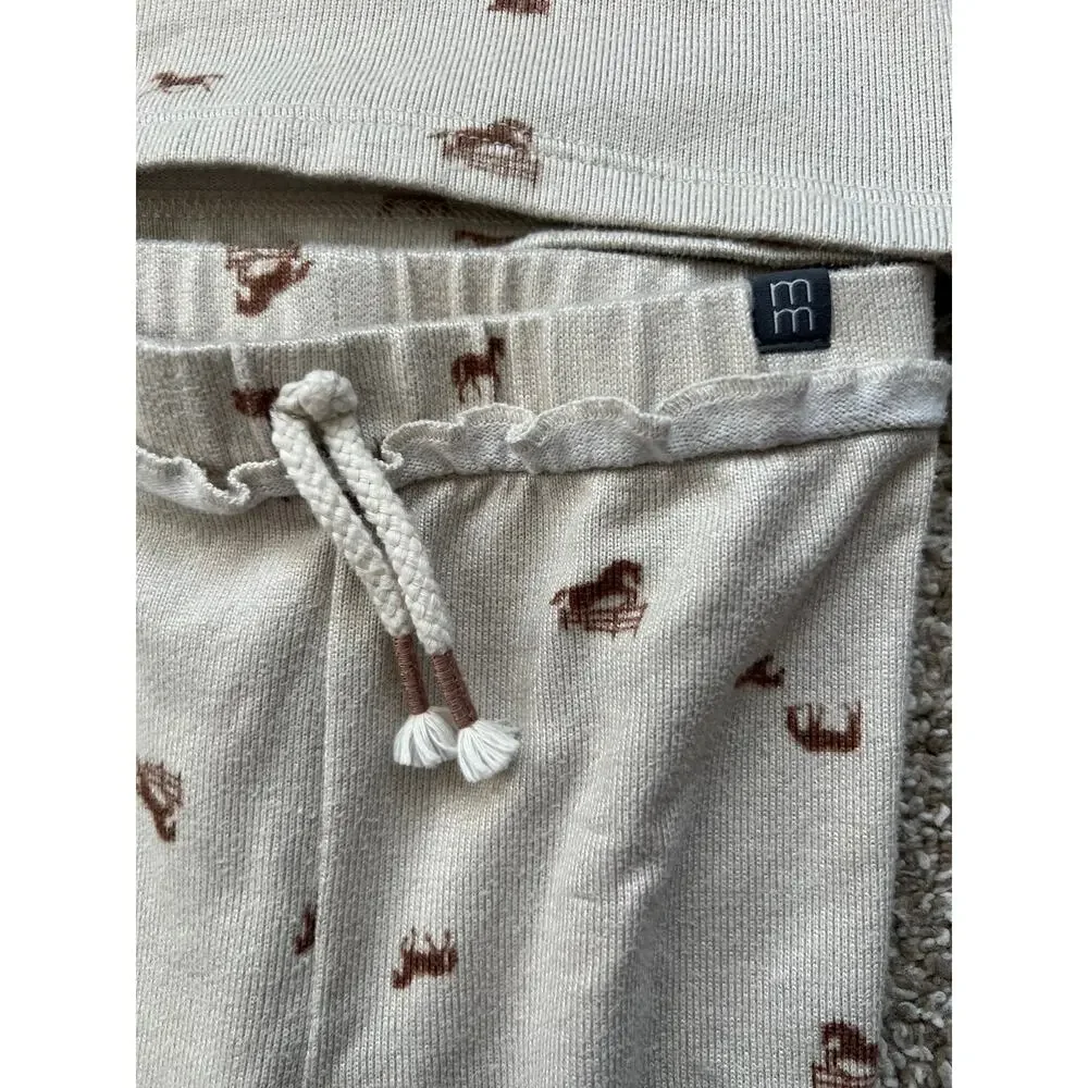 Modern‎ Moments by Gerber Baby Horse Print Lounge Set 18M Neutral Western